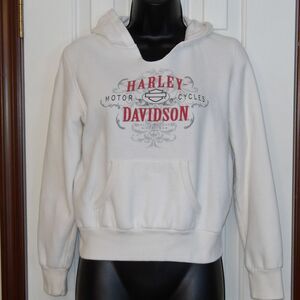 Harley-Davidson White and Red Hoodie